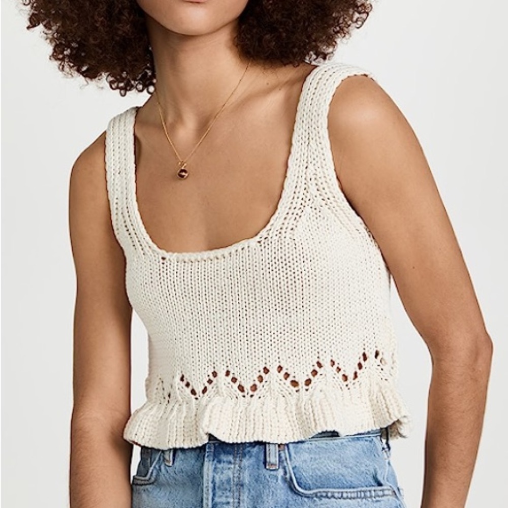 BA&SH Sena Crochet Tank Top